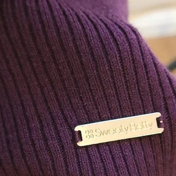 SWEATY BETTY Oxblood RA Knit High/Low Dress M - Picture 9 of 11